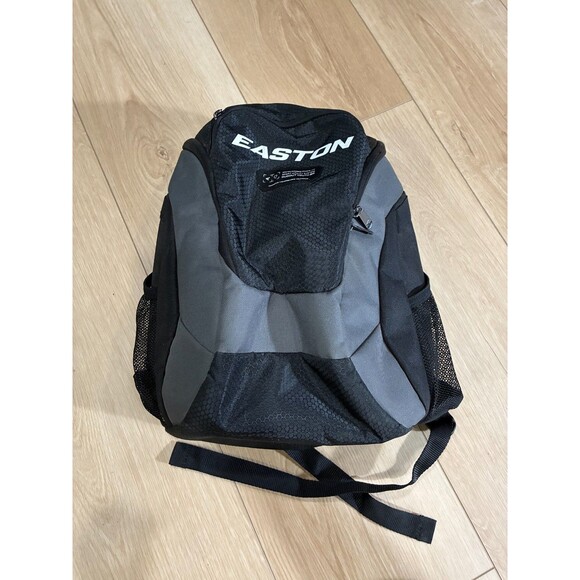 Easton Black Gray Backpack Bat Bag Baseball Softball Youth - Picture 1 of 5